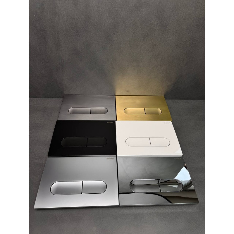 Панель змиву Koer KT-0608-07 240x160x10mm пластикова, кнопка закруглена (колір графіт) (KR6128)   ( 21058 ) Харків - фото 8