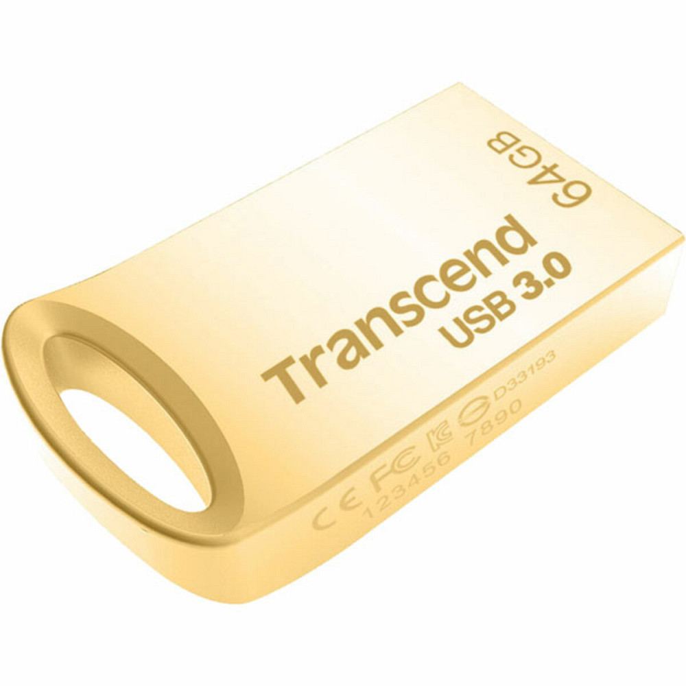 Flash Transcend USB 3.0 JetFlash 710 64Gb Gold Киев - изображение 1
