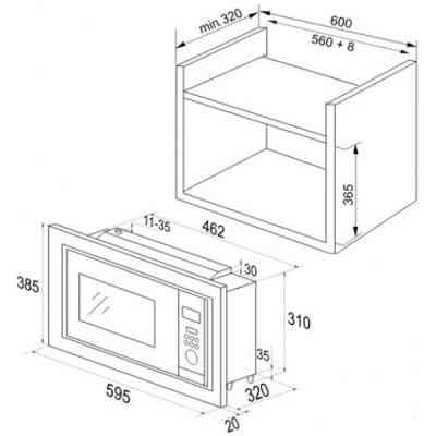 Мікрохвильова піч Hansa AMM20BESH Вінниця