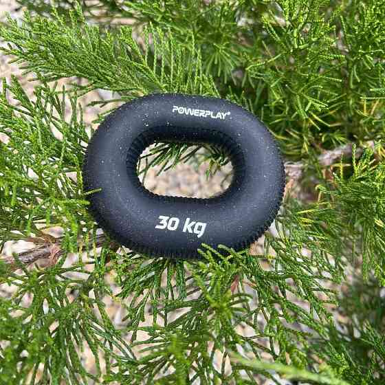 Эспандер кистевой силиконовый PowerPlay PP-4336 Hand Grip Hard 30 кг. Черный Киев