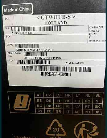 Ноутбук: GIGABYTE AORUS 15 9KF. Киев