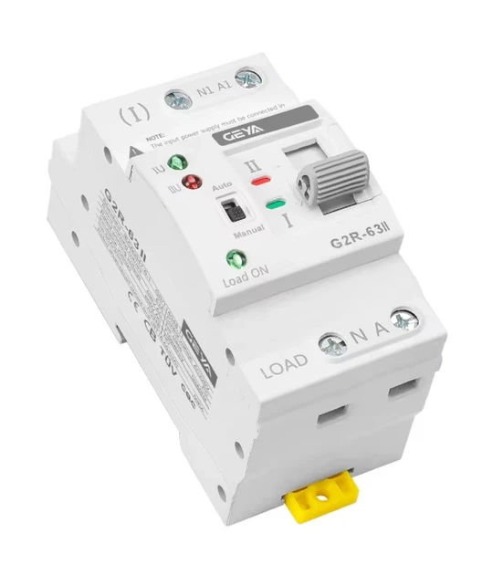 Автомат введення резерву АВР GEYA G2R-63 63A однофазний на Din-рейку + Din-рейка Київ - фото 1