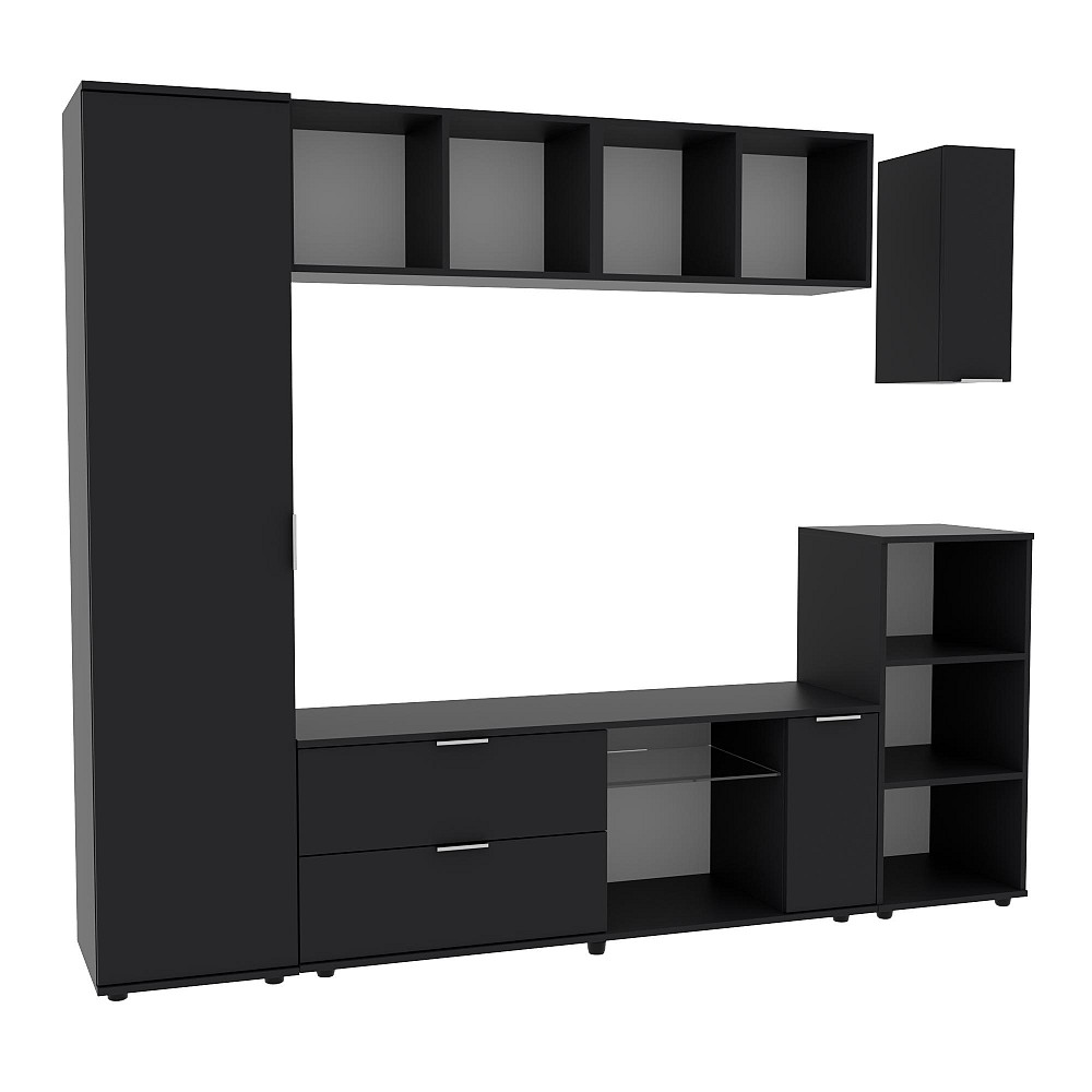 Стенка в гостиную Ketrin-1, Антрацит, 2240х425х1880 Львов - изображение 1