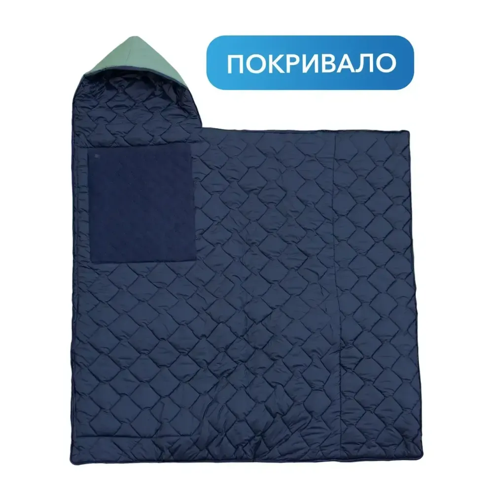 Зимний спальный мешок с подогревом USB 215*65, теплый спальник ковдра с подогревом до -30 Коломия - фото 3