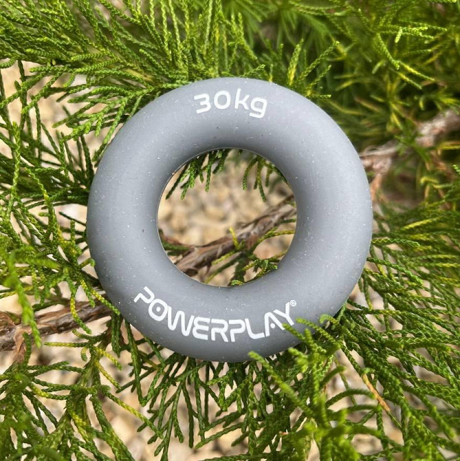 Еспандер кистьовий силіконовий PowerPlay PP-4324 Hand Grip Ring X-Hard 30 кг. Сірий Каменское - изображение 4