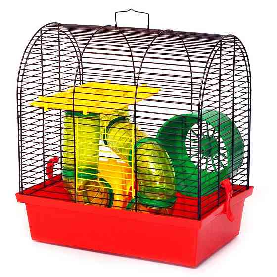 Клетка для грызунов Бунгало 2 Люкс металлическая с аксессуарами (33.5 х 23 х 36.5 см), Лори Винница