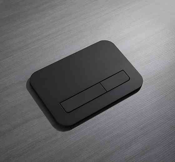 Панель змиву Koer KT-0609-05 240x160x7mm пластикова, кнопка лінійна (колір чорний матовий) (KR6131)   ( 20029 ) Харків