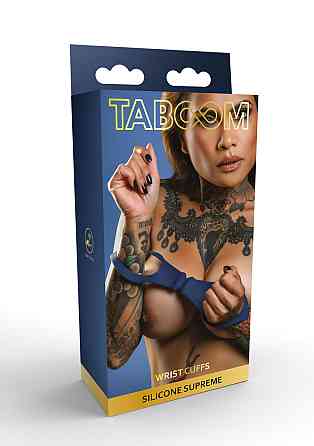 Силиконовые наручники на запястья Taboom Silicone Supreme, синий Sex Aura Киев