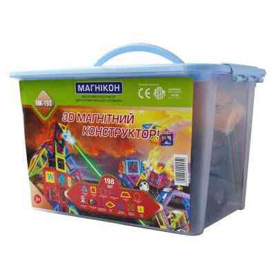 Конструктор Магнікон 198 деталей Plastic box (MK-198) Винница