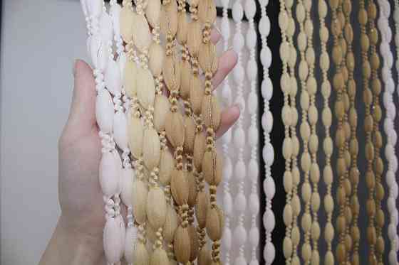 Штори-нитки "Шиніл" з люрексом Білий з кремово-карамельним 300х300см 1 шт (61-039) Київ