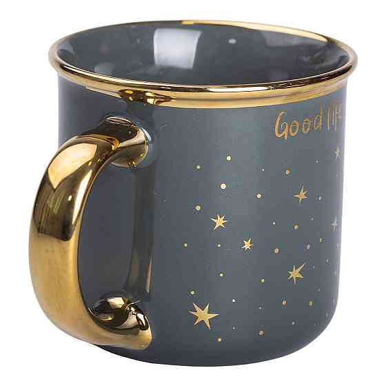 Liling Rongxiang Ceramic Чашка порцелянова із золотим обідком та позолоченою ручкою 320 (мл) Go Київ