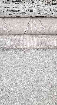 Шпалери вінілові на флізеліні Marburg Travertino 1.06х10 однотонні дрібна крихта структурні сірі Київ