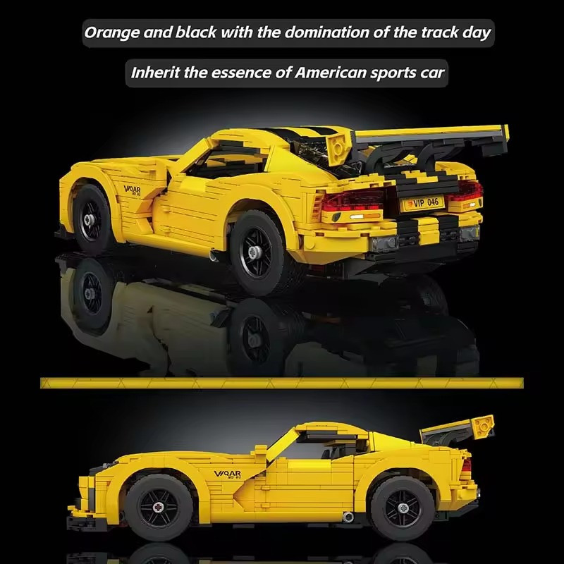 Конструктор Спортивная машина “Viper” на 1236 деталей,жёлтая Каменец-Подольский - изображение 4