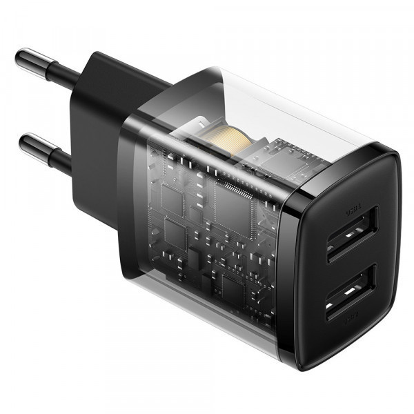 Зарядний пристрій 2xUSB 10.5W (USB-A) Чорний Baseus (CCXJ010201) Киев - изображение 7