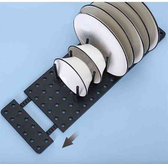 Органайзер для крышек и посуды телескопический , Регулируемый Кухонный держатель для тарелок Винница