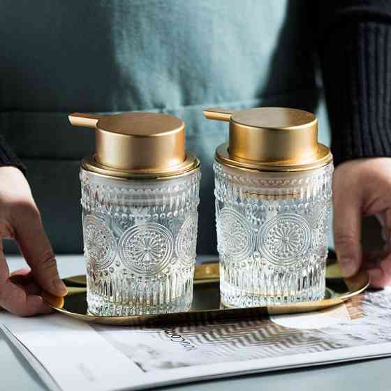 Дозатор для жидкого мыла, моющих средств стеклянный Bathlux 200 мл Каменец-Подольский