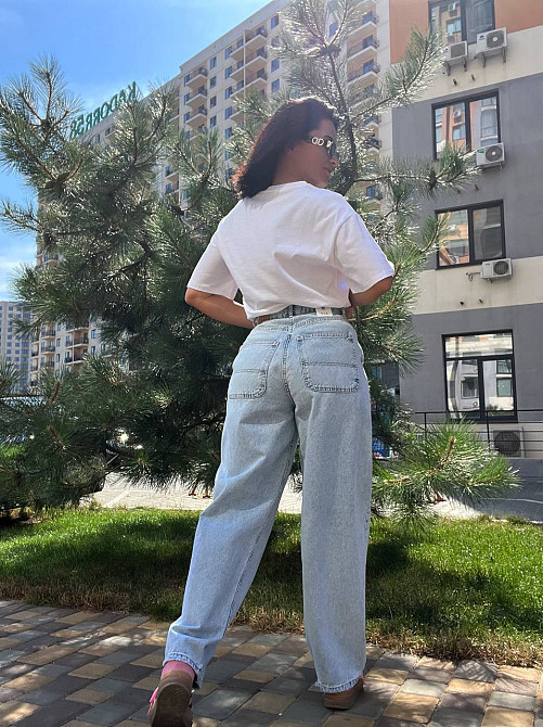 Джинсы женские Its Basic 03097 SKATER широкие косые карманы рваные, голубой, 32, 32 Одесса - изображение 6