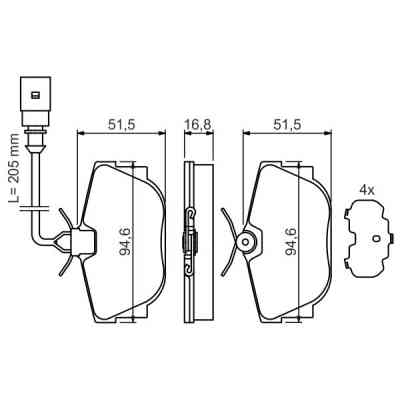 Гальмівні колодки Bosch 0 986 494 051 Вінниця
