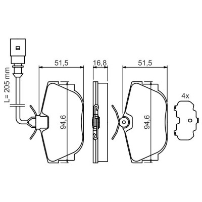 Гальмівні колодки Bosch 0 986 494 051 Вінниця - фото 4