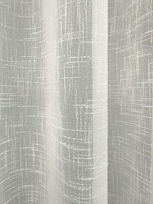 Тюль VR-Textil 2114т Aura Лен однотонный Молочный 400х270 см (42-1372) Киев - изображение 5