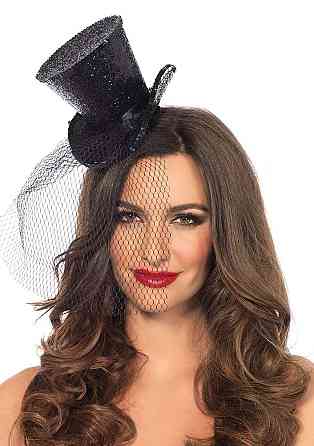 Мини-цилиндр женский Mini Glitter Top Hat от Leg Avenue Sex Aura Киев
