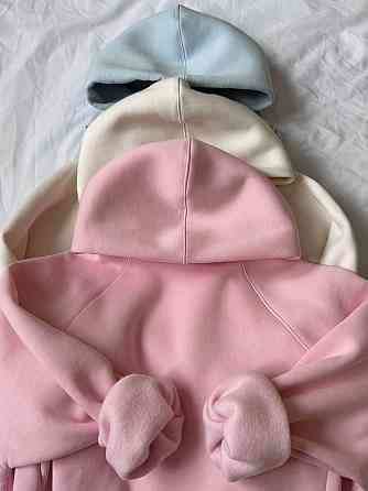 Жіноча тепла оверсайз худі з куліскою турецька трьохнитка піньє бавовна Одеса