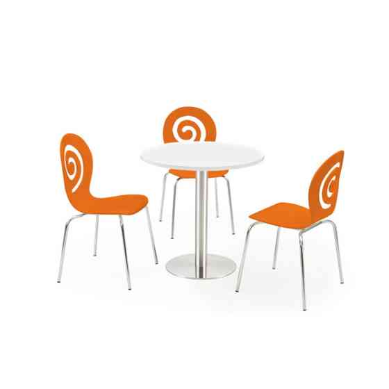 Стілець Лев дерев'яний помаранчевий Дніпро