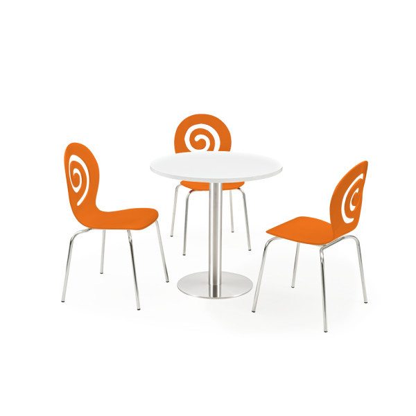 Стілець Лев дерев'яний помаранчевий Дніпро - фото 2