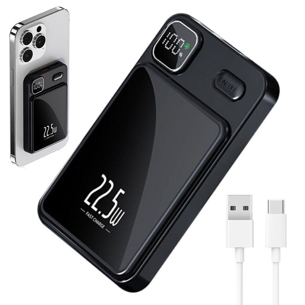 Бездротовий зовнішній акумулятор Magnetic UNIQUE 90000mAh 22.5W: портативна зарядка з MagSafe та Type-C Одеса - фото 6