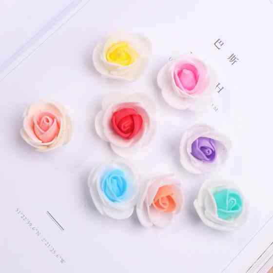 Головки квітів для рукоділля 50 штук 3 см різнобарвний Київ