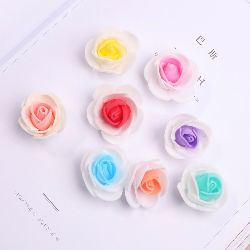 Головки квітів для рукоділля 50 штук 3 см різнобарвний Київ - фото 2