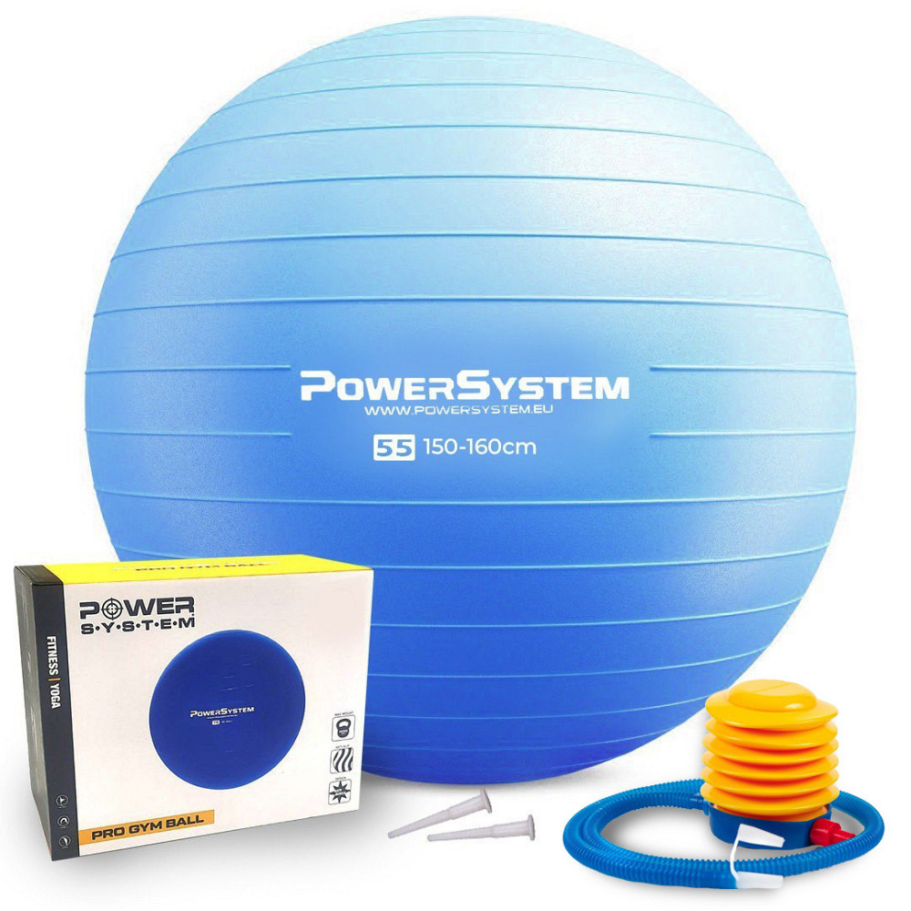 М'яч для фітнесу (фітбол) Power System PS-4011 Ø55 cm PRO Gymball Blue Каменское - изображение 1