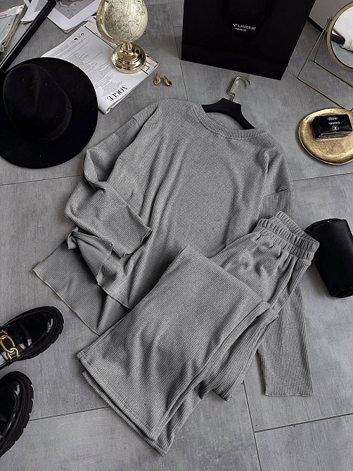 Жіночий теплий базовий костюм двійка ангора рубчик Одеса - фото 4