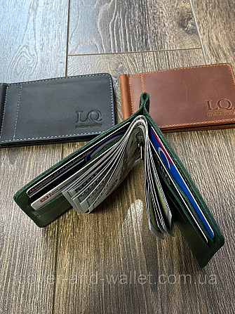 Зажим для денег и пластиковых карточек зеленого цвета ST Leather Onda Киев - изображение 7