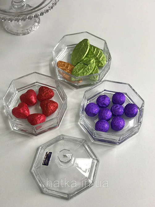 Цукорниця ємність для зберігання скляна "Квартет" 3*300 мл 11,5х17,5 см Київ - фото 3