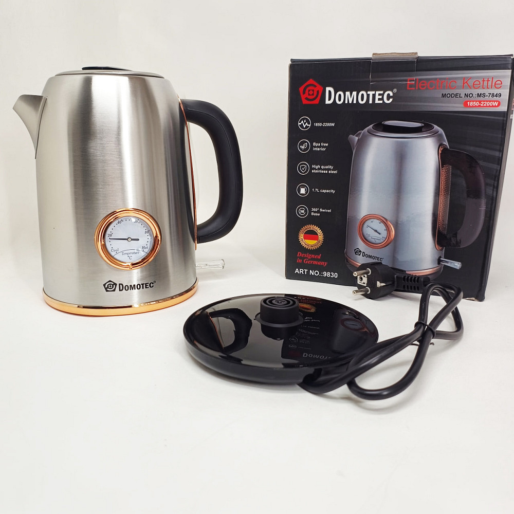 Хороший чайник для дома Domotec MS-7849 2200 Вт, Электрочайник нержавейка, Чайник для дома удобный PQ-78 Львов - изображение 6