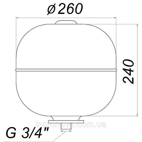 Гідроакумулятор зі змінною мембраною 12 л ZILMET HY-PRO 10bar, білий (11H0001200) Чернівці