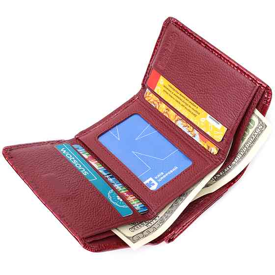 Стильний жіночий фактурний гаманець із натуральної шкіри ST Leather 22731 Червоний Київ