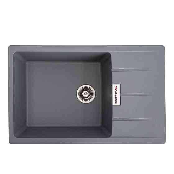 Гранітна мийка для кухні VALESO ROMA 7850 матова Сірий металік Коломыя