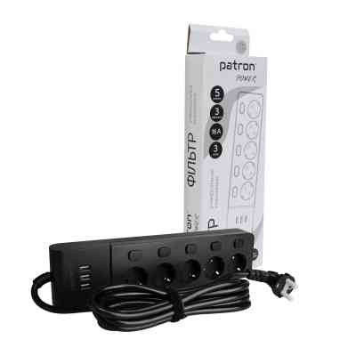 Сетевой фильтр питания Patron SP1653-USB (EXT-PN-SP-1653-USB) Винница