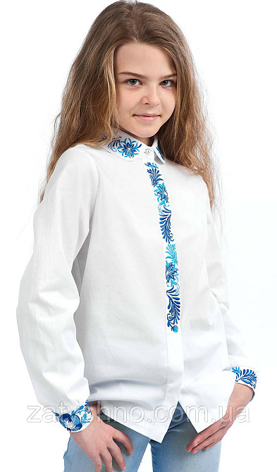 Українська вишита сорочка для дівчинки Київ - фото 5