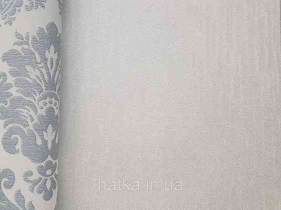 Шпалери вінілові на флізеліні Rasch Trianon Xlll 0.53х10 однотонні хвилясті класика білі молочні Київ