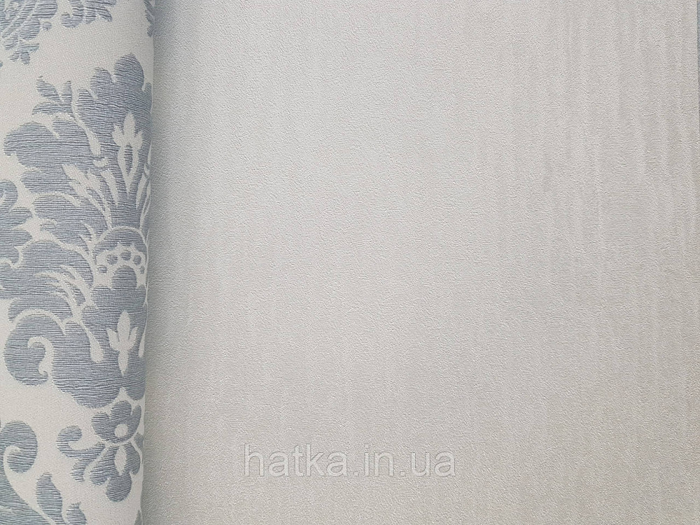 Шпалери вінілові на флізеліні Rasch Trianon Xlll 0.53х10 однотонні хвилясті класика білі молочні Київ - фото 1