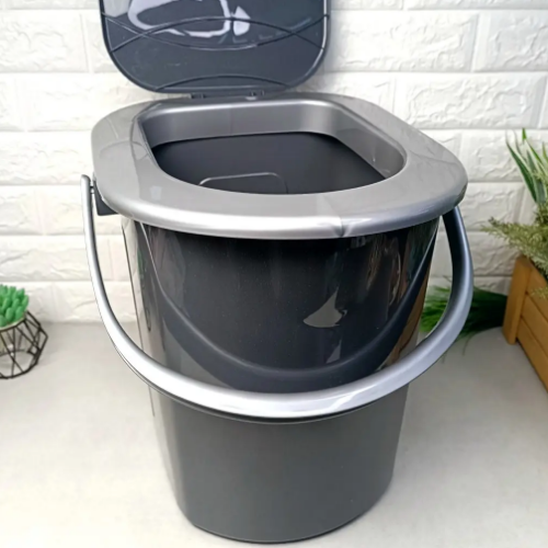 Відро-туалет 22л пластик граніт/сірий Алеана Житомир - фото 4