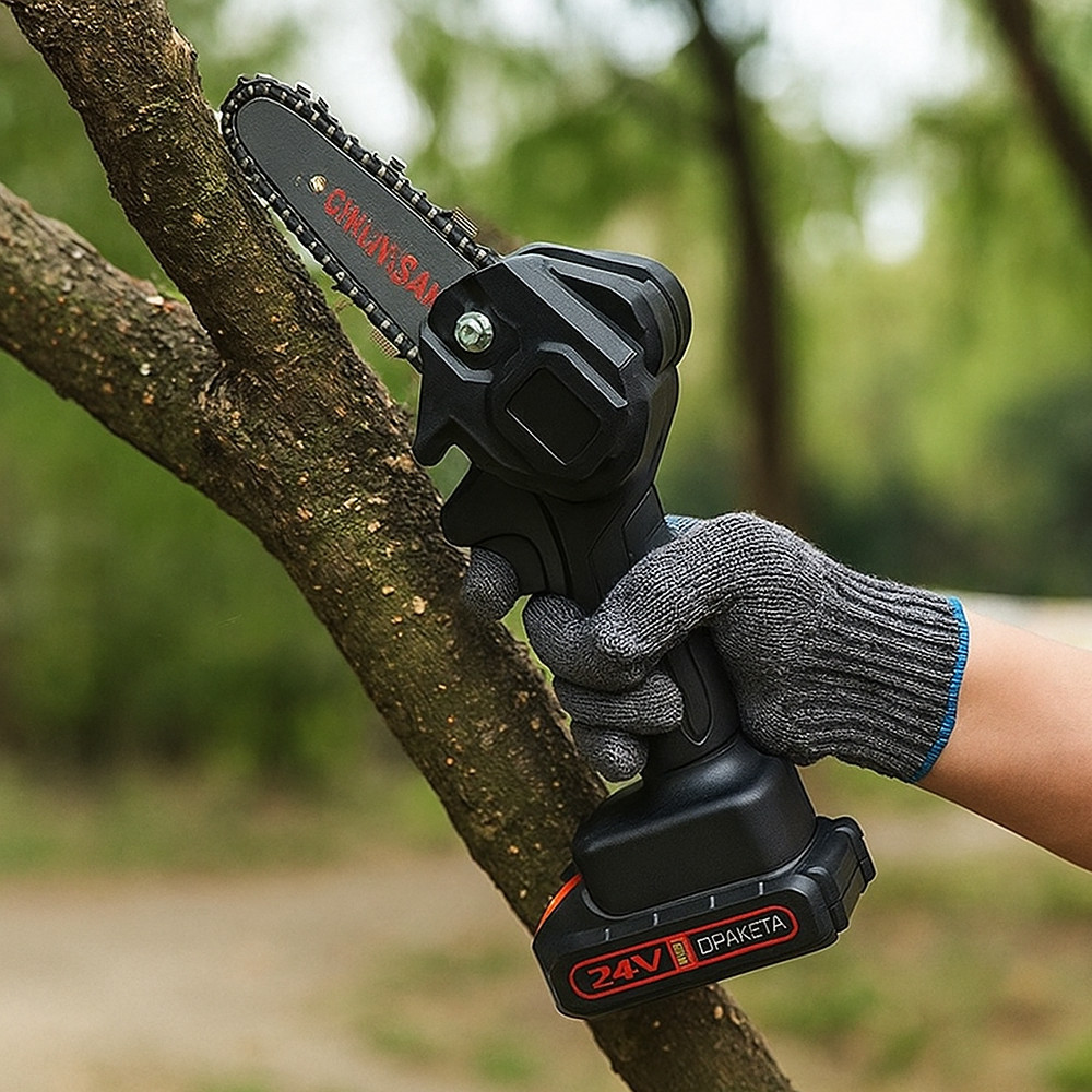 Акумуляторна ланцюгова пилка 6'' + 1 АКБ 24В SBR Київ - фото 2