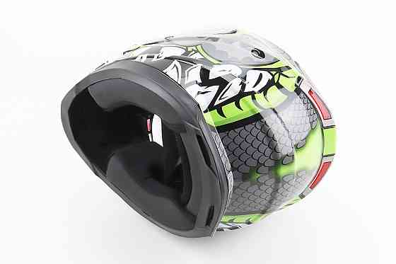 Шолом інтеграл, закритий BLD-M62 S (55-56см), СІРИЙ/НЕОНОВО-ЗЕЛЕНИЙ "T-Rex" Киев