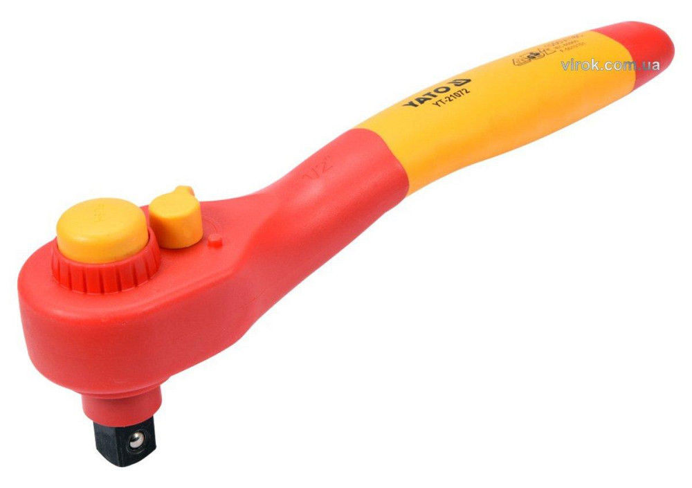 Тріщатка ізольована електрика YATO : квадрат 1/2", L= 200 мм, 36T, VDE до 1000В(DW) Одеса - фото 1