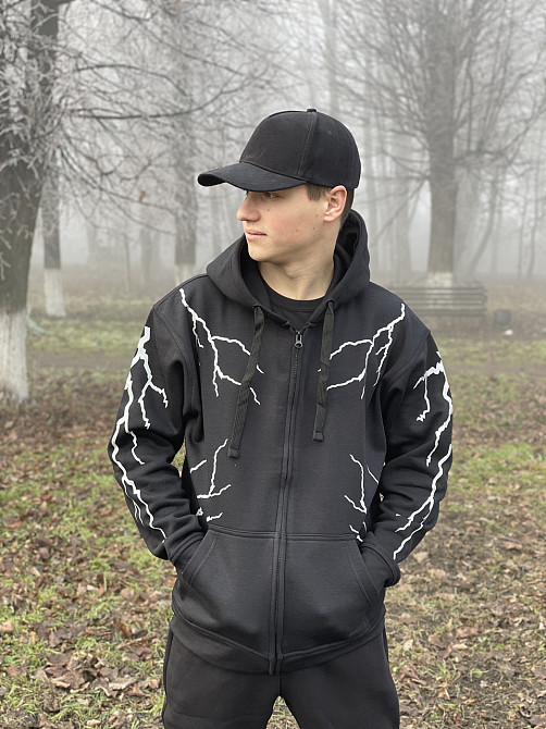 Преміум зіп худі з рефлективними блискавками Черновцы - изображение 2