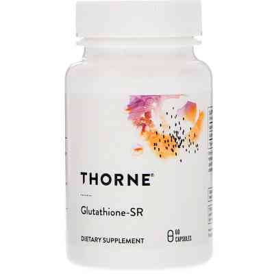 Антиоксидант Thorne Research Глутатіон, Glutathione-SR, 60 капсул (THR-54003) Вінниця