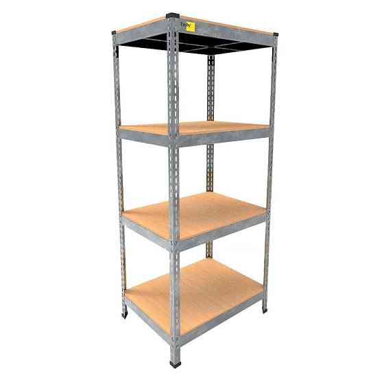 Металлический стеллаж Emby Light Series (размер 1500х900x600мм) 4 полки ДСП до 100кг Оцинкованный Винница